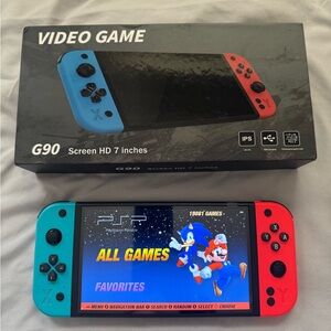G90 7-Inch IPS Handheld Game Console Blue Red Black HDMI USB-C